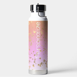 Sternmuster für lila Goldgefälle Trinkflasche