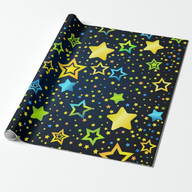 Sternmuster Geschenkpapier (Ungerollt)