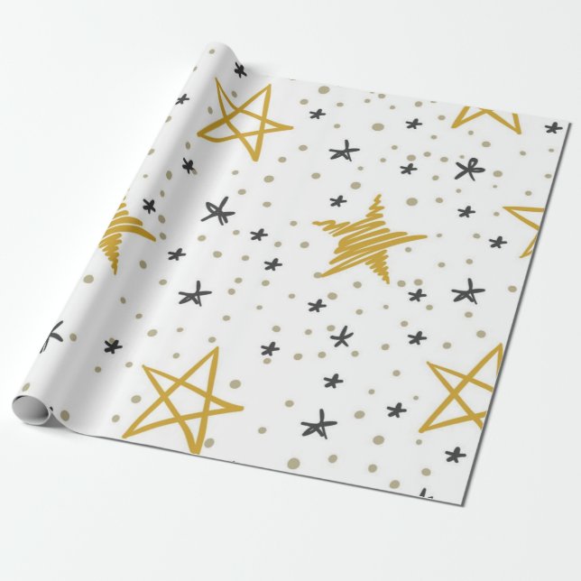 Sternmuster Geschenkpapier (Ungerollt)