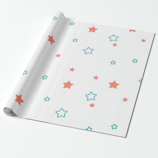 Sternmuster Geschenkpapier (Ungerollt)