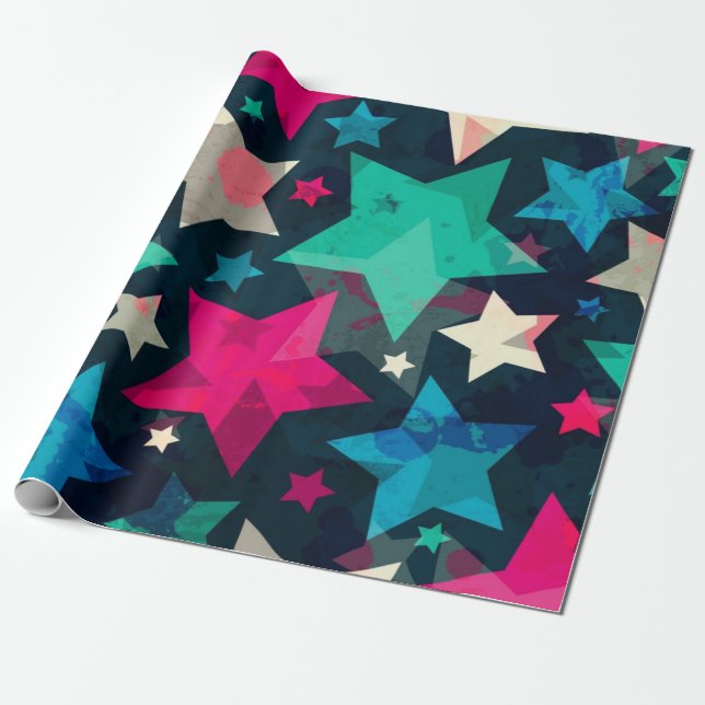 Sternmuster Geschenkpapier (Ungerollt)