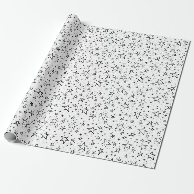 Sternmuster Geschenkpapier (Ungerollt)