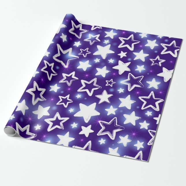 Sternmuster Geschenkpapier (Ungerollt)