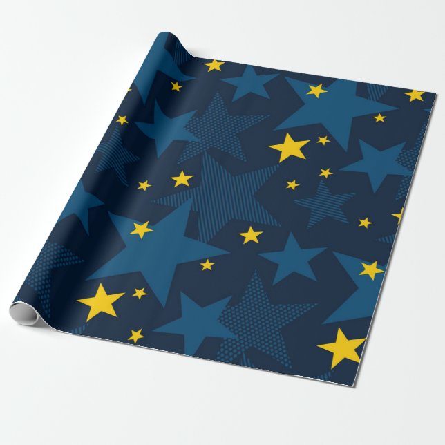 Sternmuster Geschenkpapier (Ungerollt)