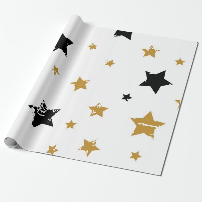 Sternmuster Geschenkpapier (Ungerollt)