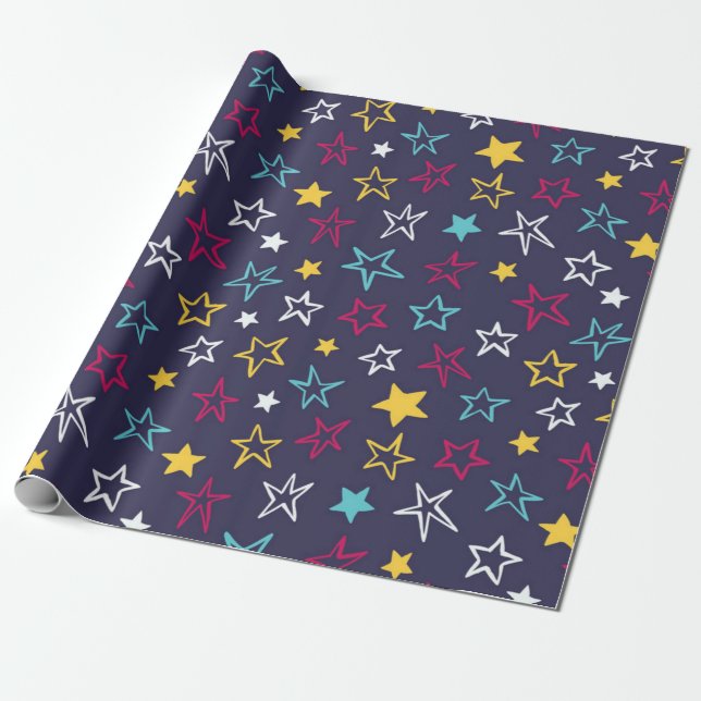Sternmuster Geschenkpapier (Ungerollt)