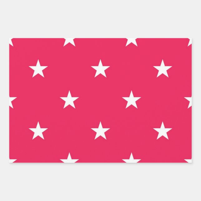 Sternmuster Geschenkpapier Set (Vorderseite)