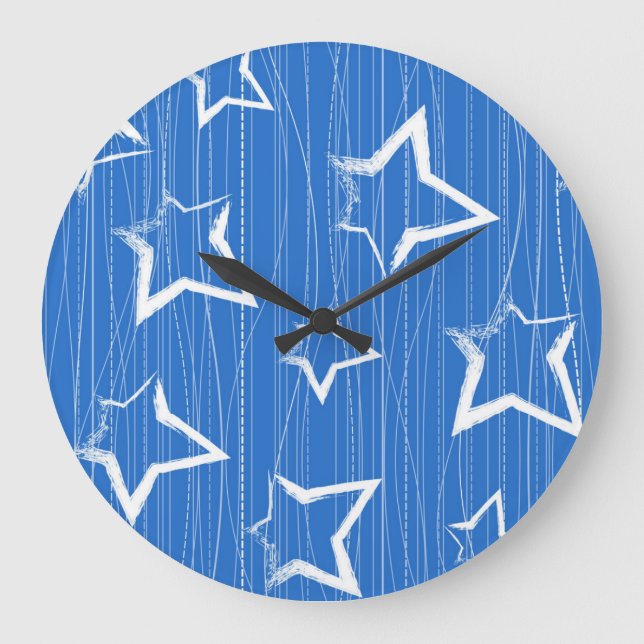 Sternmuster Große Wanduhr (Vorderseite)