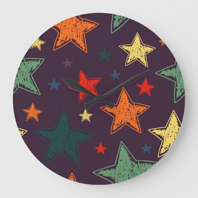 Sternmuster Große Wanduhr (Vorderseite)