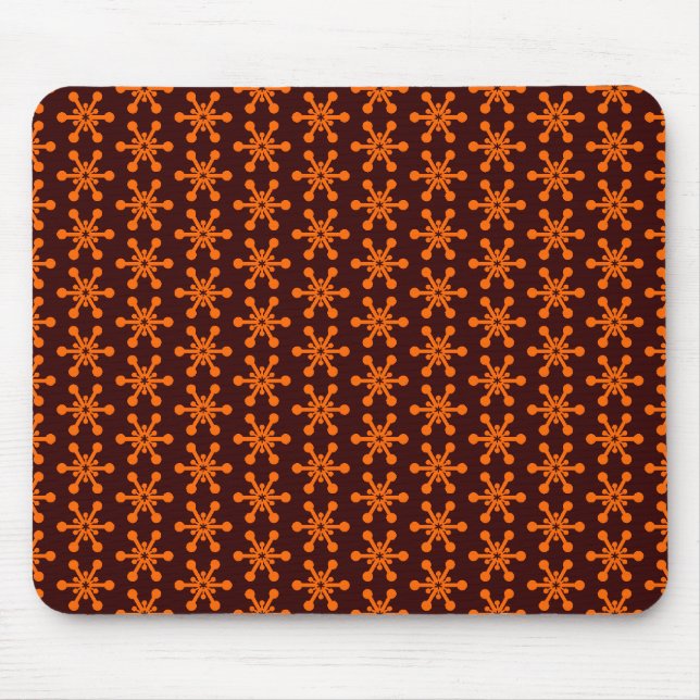 Sternmuster - Orange on Dark Brown 330000 Mousepad (Vorne)