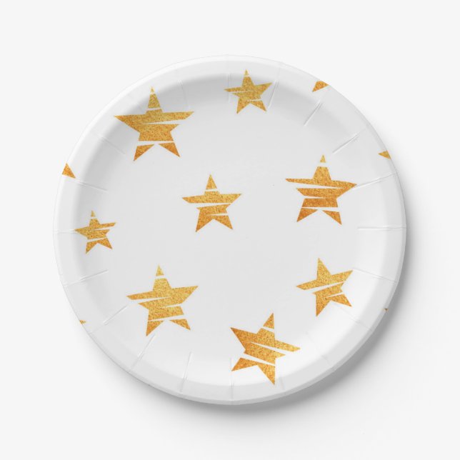 Sternmuster Pappteller (Vorderseite)