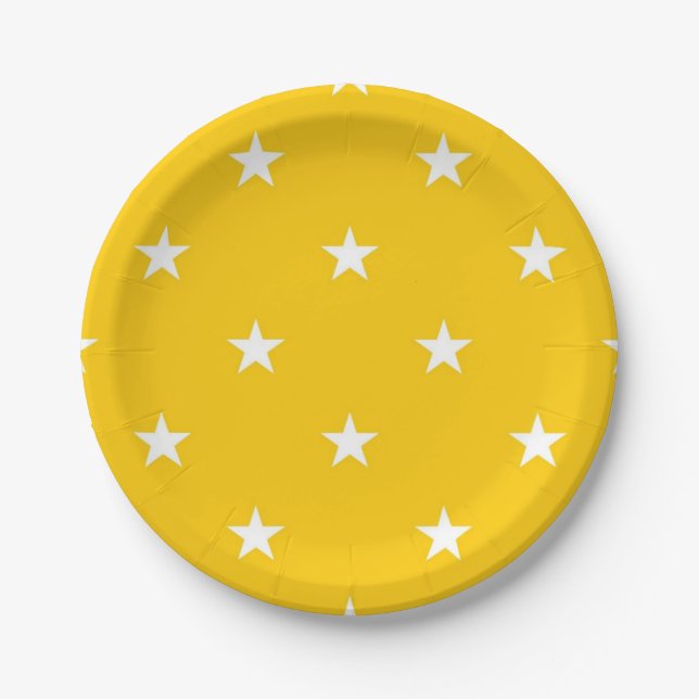 Sternmuster Pappteller (Vorderseite)