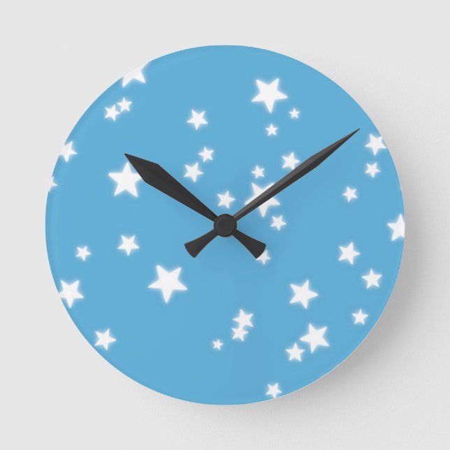 Sternmuster Runde Wanduhr (Vorderseite)