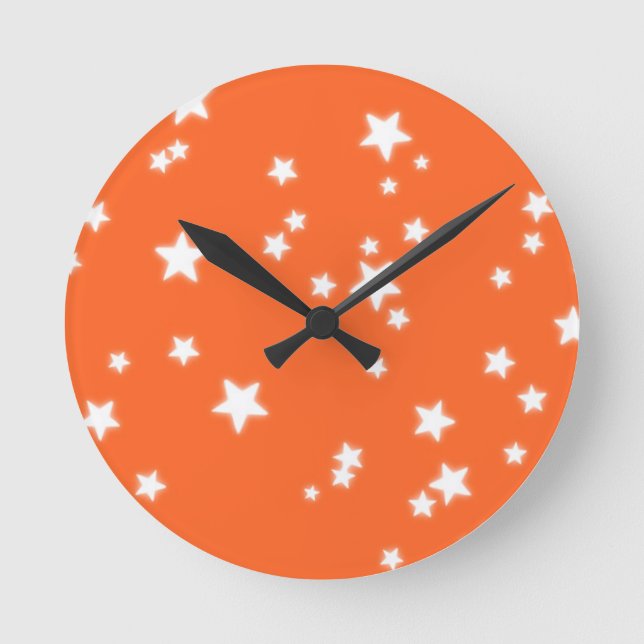 Sternmuster Runde Wanduhr (Vorderseite)