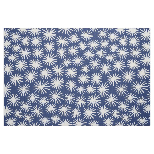 Sternmuster - Weiß auf blau #1D336D Stoff (Fat Quarter (45,7 x 55,9 cm))