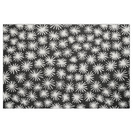 Sternmuster - Weiß auf Schwarz Stoff