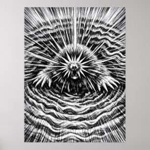 Sternnasenmaulwurf-Erdenvibrationen-Kunst Poster