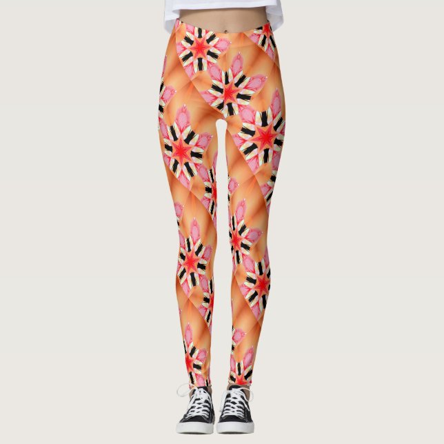 Sternpfirsich mit sechs Punkten Leggings (Vorderseite)