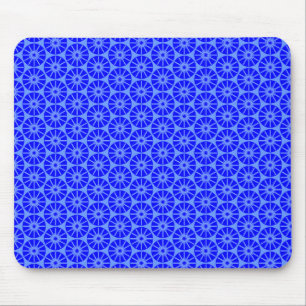 Sternrad-Muster - Blauschattierungen Mousepad