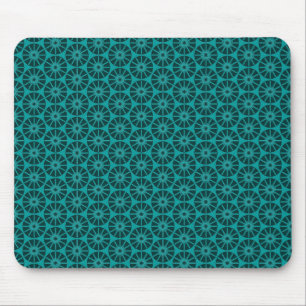 Sternrad-Muster - Grüne Farbtöne Mousepad
