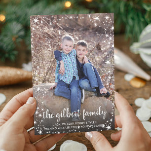 Sternrand Familienname Foto Feiertagskarte