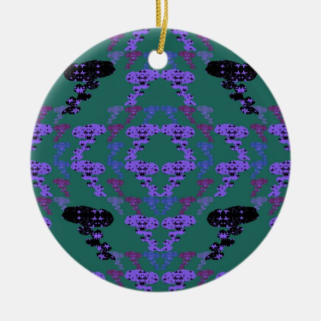 Sternrosen Keramik Ornament (Vorne)