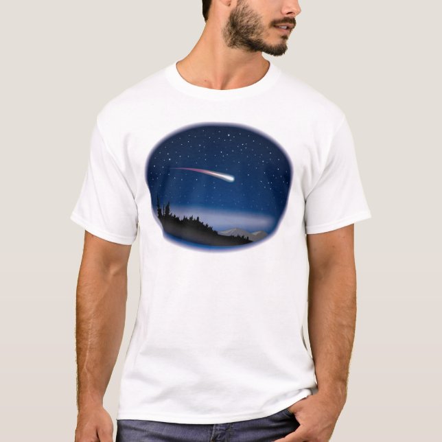 Sternschnuppe über Nacht T-Shirt (Vorderseite)