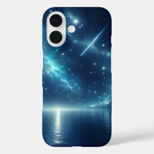 Sternschnuppe über Wasser iPhone 16 Hülle