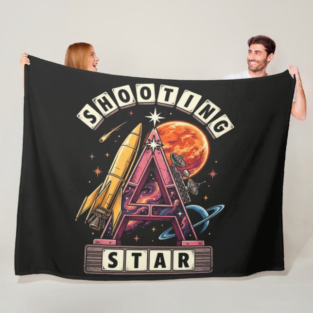 Sternschnuppen Weltraum Fleecedecke (Beispiel)
