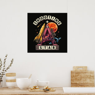 Sternschnuppen Weltraum Poster