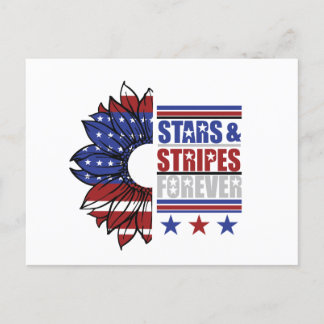 Sternstreifen für immer Wort Kunst Patriotic Feiertagspostkarte