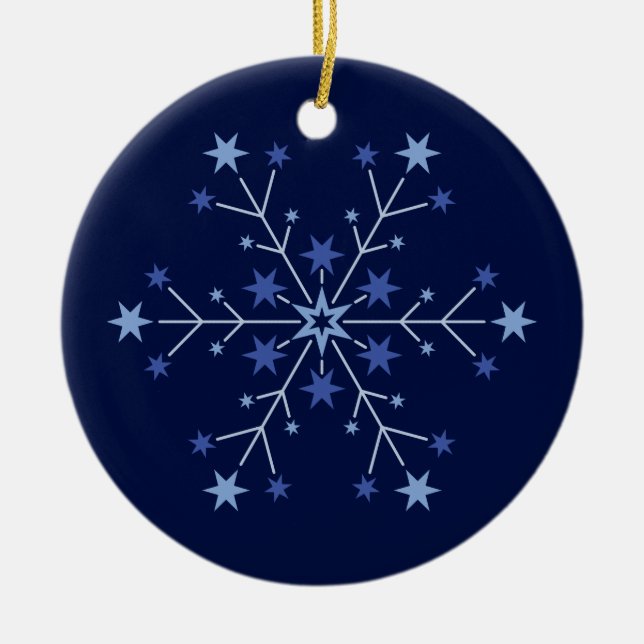 Sternstunden: Mitternacht Keramik Ornament (Vorne)