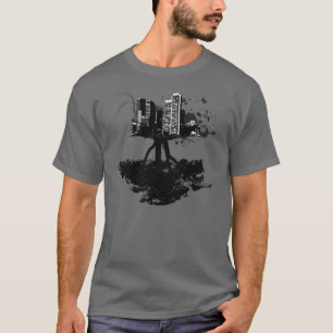 Sterntinten-Baum-Stadt-Shirt T-Shirt