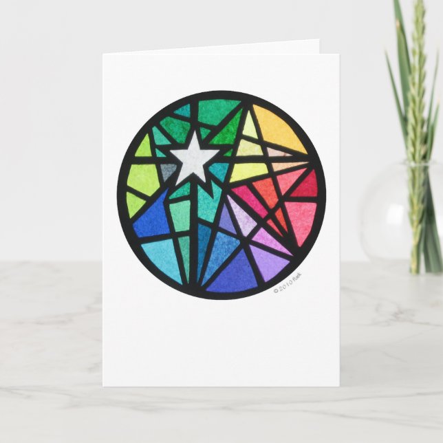 Sternweiß Feiertagskarte (Vorderseite)