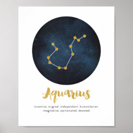 Sternzeichen Aquarius Poster