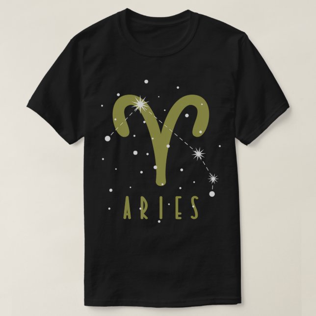 Sternzeichen Aries T-Shirt (Design vorne)