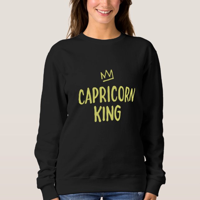 Sternzeichen Astrologie Horoskop König Steinbock Sweatshirt (Vorderseite)