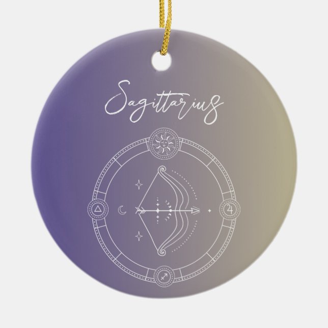 Sternzeichen des Sagittarius zodiac Keramik Ornament (Vorne)