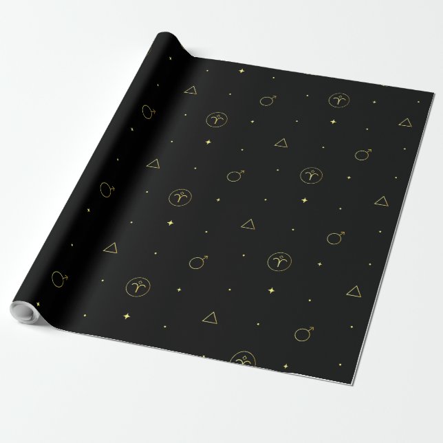 Sternzeichen des Sternzeichens Aries zoditac Geschenkpapier (Ungerollt)