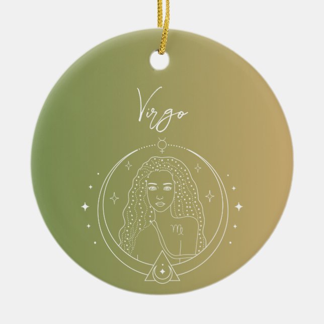 Sternzeichen des Virgo zodiscope Keramik Ornament (Vorne)