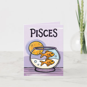 Sternzeichen Fisch Zodier Dankeskarte