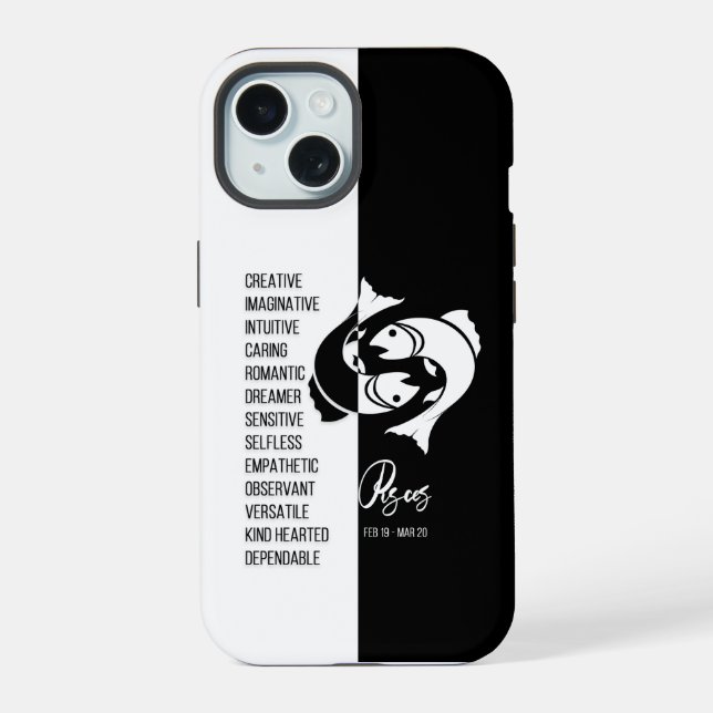 Sternzeichen Fische iPhone 15 Hülle (Rückseite)