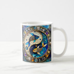Sternzeichen - Fische Yin und Yang Kaffeetasse