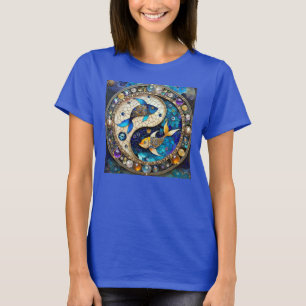 Sternzeichen - Fische Yin und Yang T-Shirt