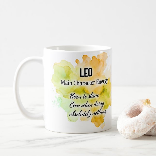 Sternzeichen Frauen, Löwe Kaffeetasse (Mit Donut)