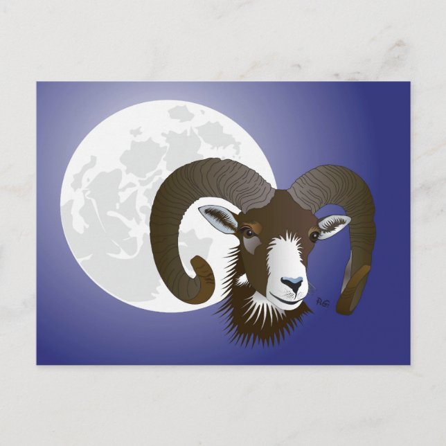 Sternzeichen für Breite Postkarte (Vorderseite)