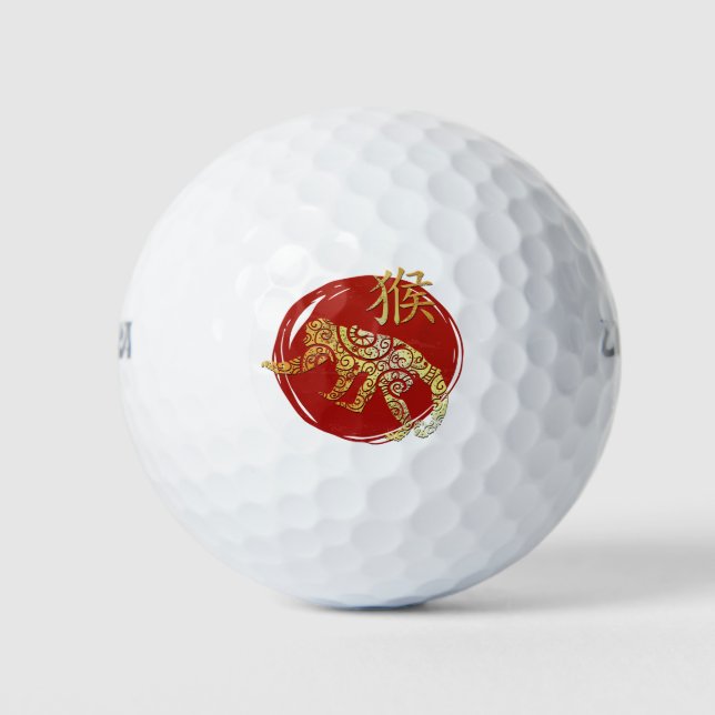 Sternzeichen für das Horoskop des Affen Golfball (Vorderseite)