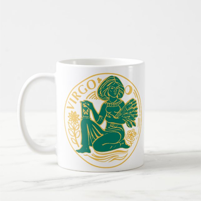 Sternzeichen Jungfrau Kaffeetasse (Links)