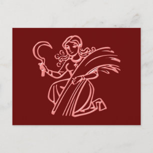 Sternzeichen Jungfrau zodiac-Zeichen Virgo Postkarte