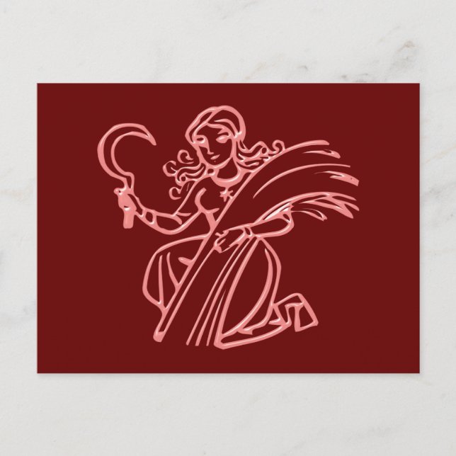 Sternzeichen Jungfrau zodiac-Zeichen Virgo Postkarte (Vorderseite)